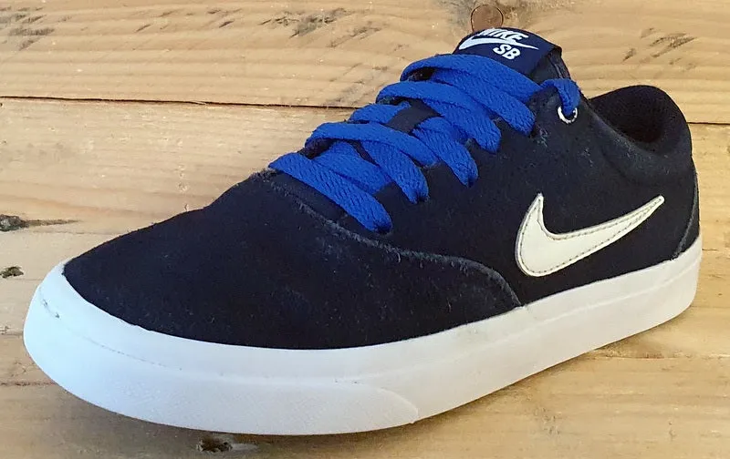 Nike SB Charge Low Suede Trainers UK4/US4.5Y/EU36.5 CT3112-400 Navy/White