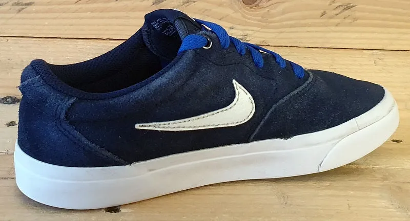 Nike SB Charge Low Suede Trainers UK4/US4.5Y/EU36.5 CT3112-400 Navy/White