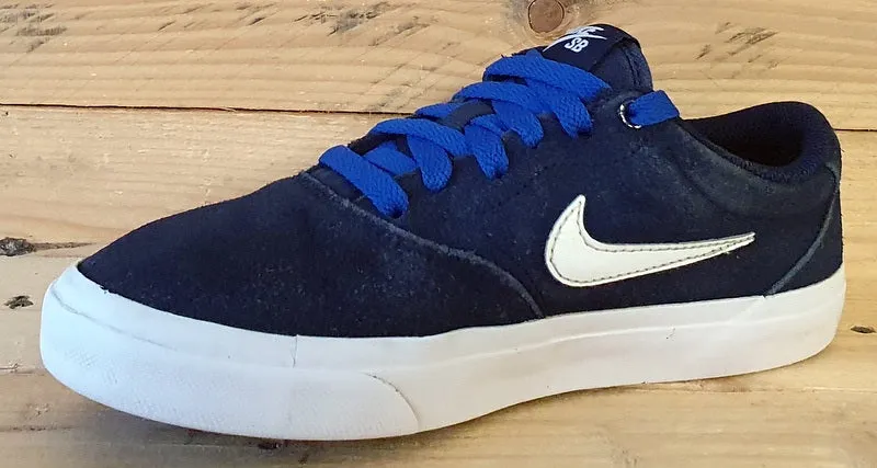 Nike SB Charge Low Suede Trainers UK4/US4.5Y/EU36.5 CT3112-400 Navy/White