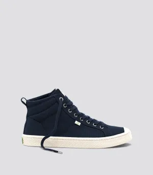 OCA High Navy Canvas Sneaker Women