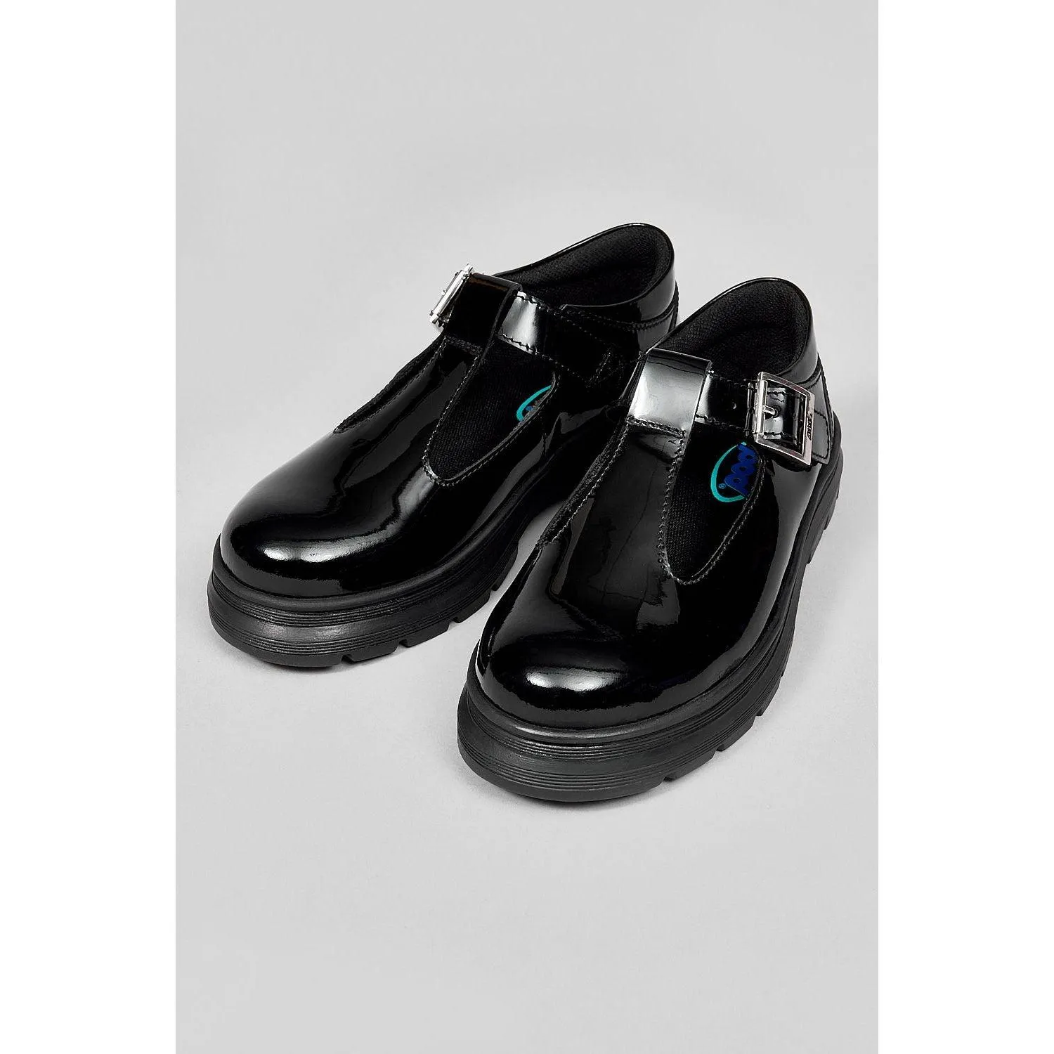 POD Womens Shoe Emilie Patent T-Bar Black Patent