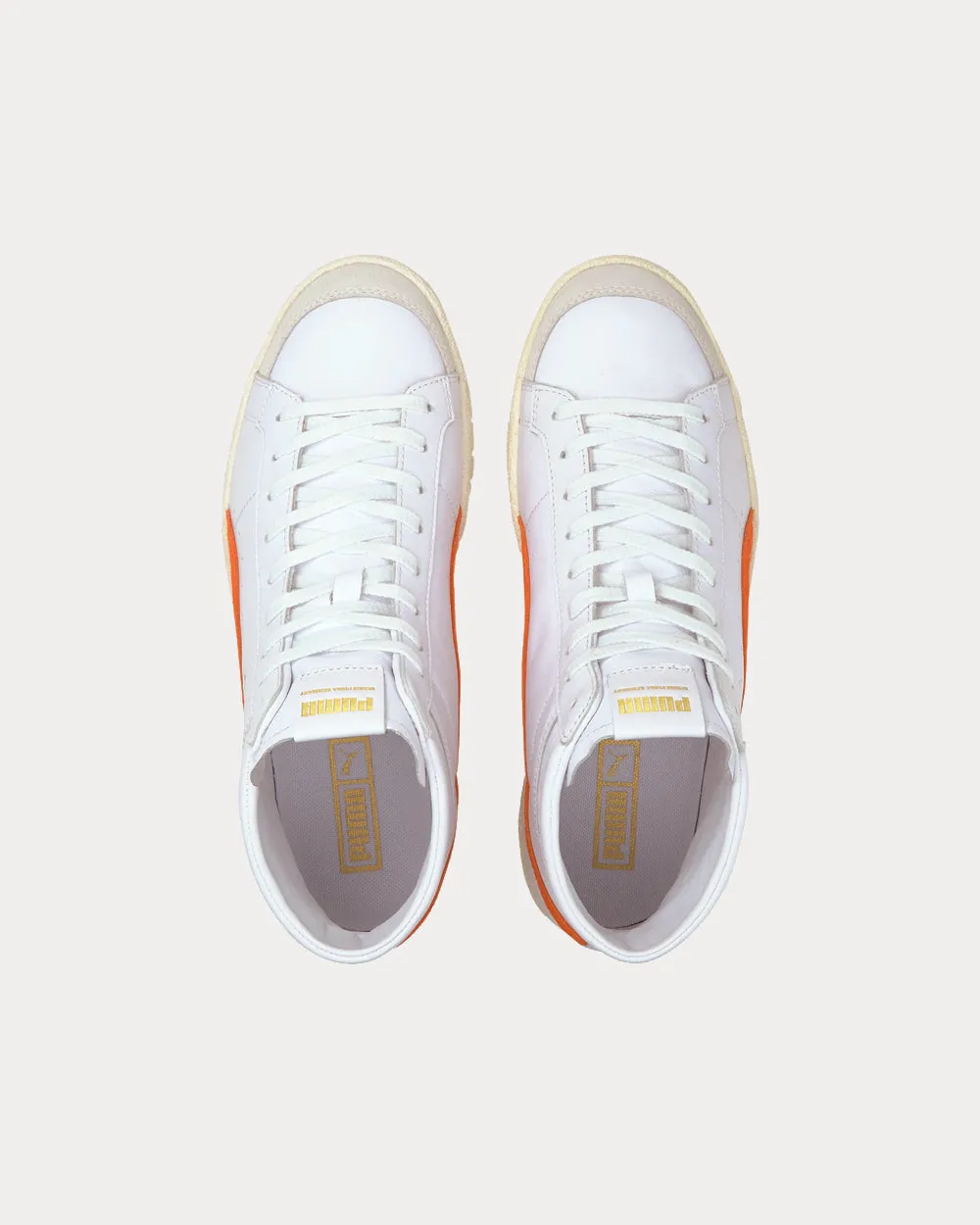 Ralph Sampson 70 Mid OG White-Tigerlily High Top Sneakers