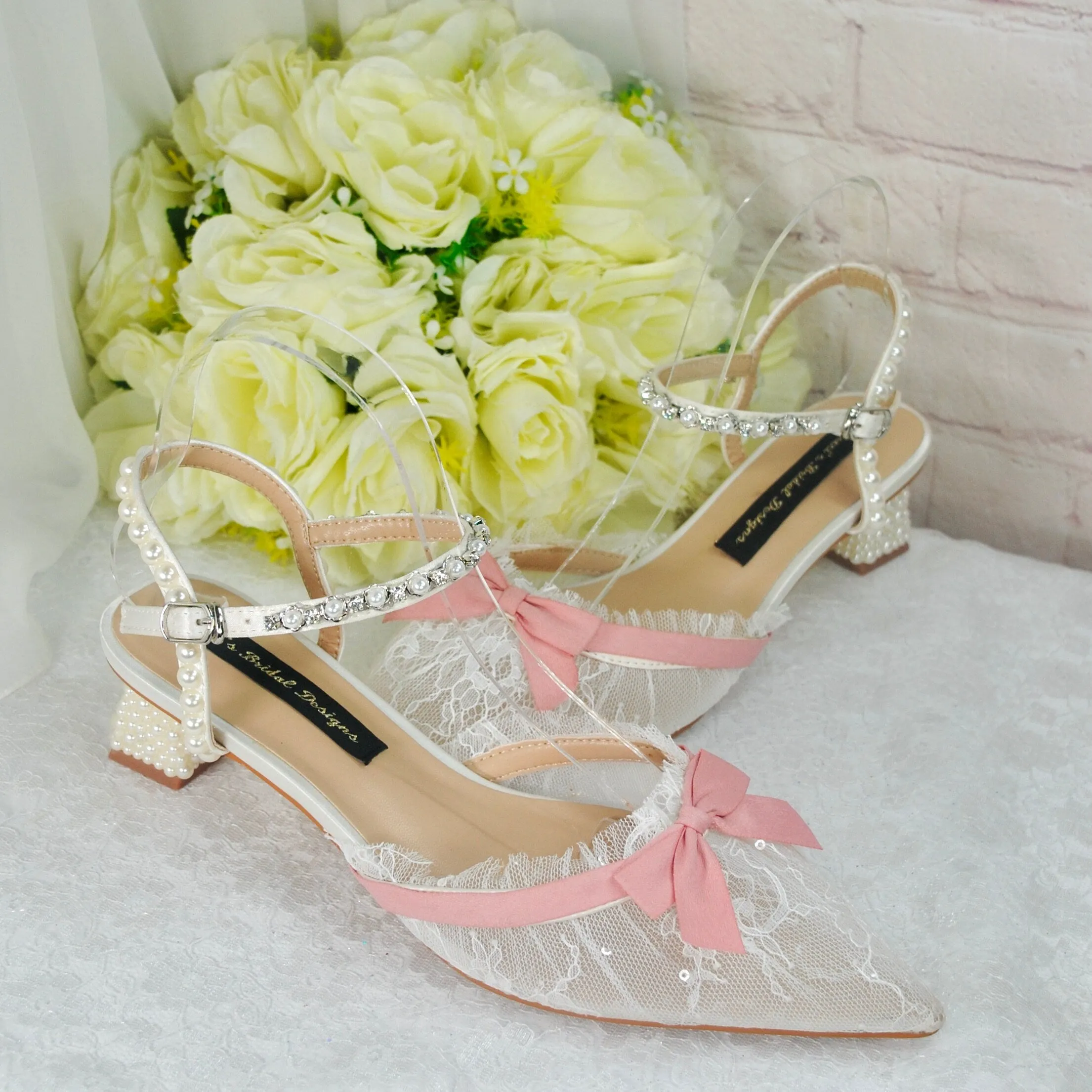 Regency Era Inspired Bridal Shoes UK6/US8.5