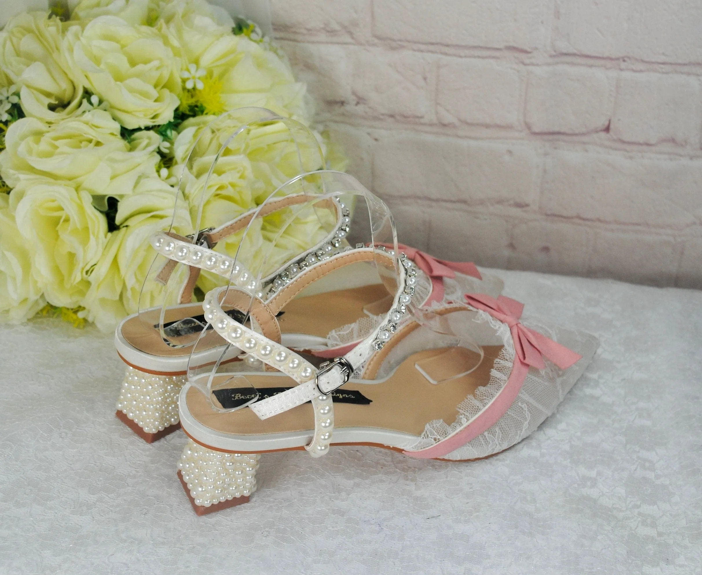 Regency Era Inspired Bridal Shoes UK6/US8.5