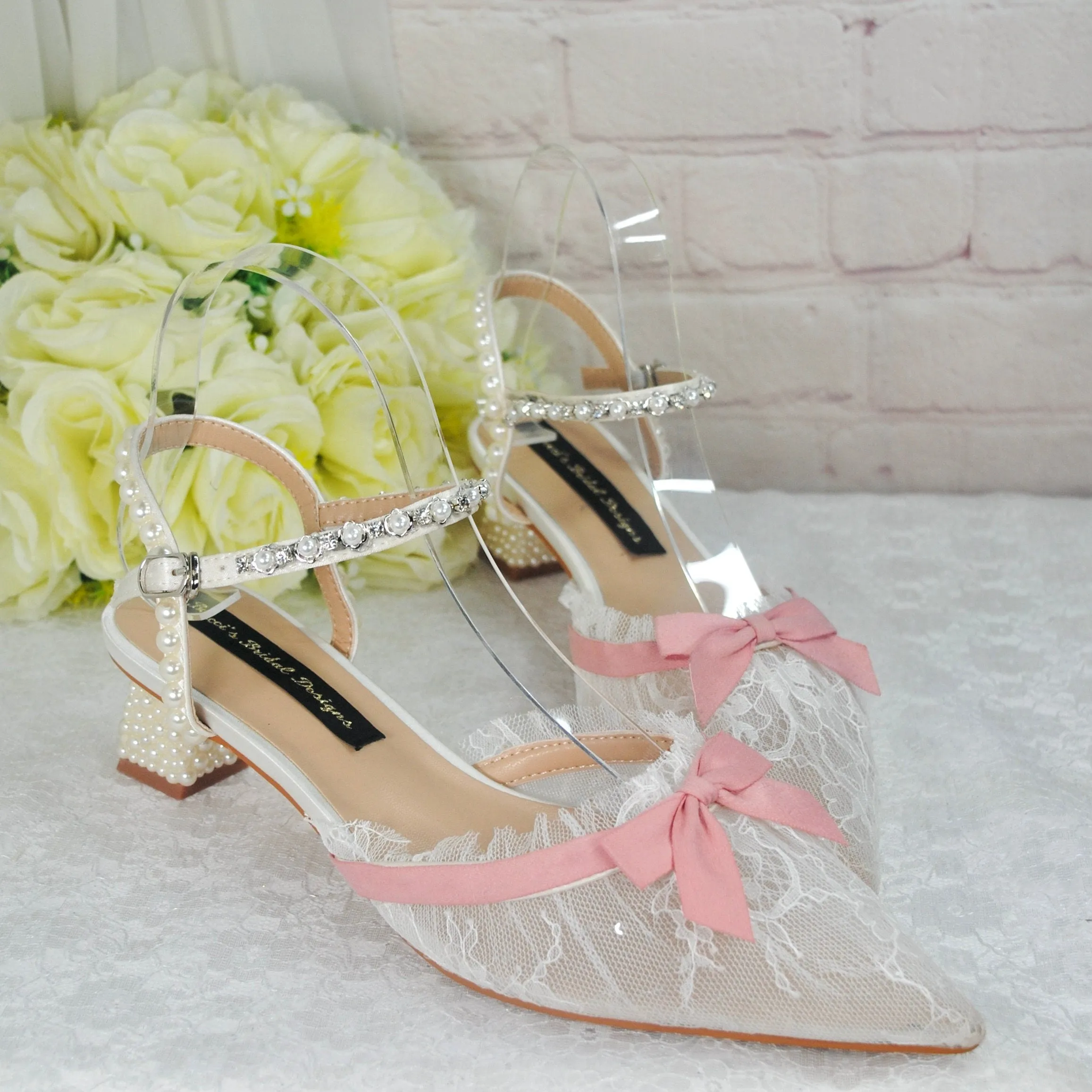 Regency Era Inspired Bridal Shoes UK6/US8.5