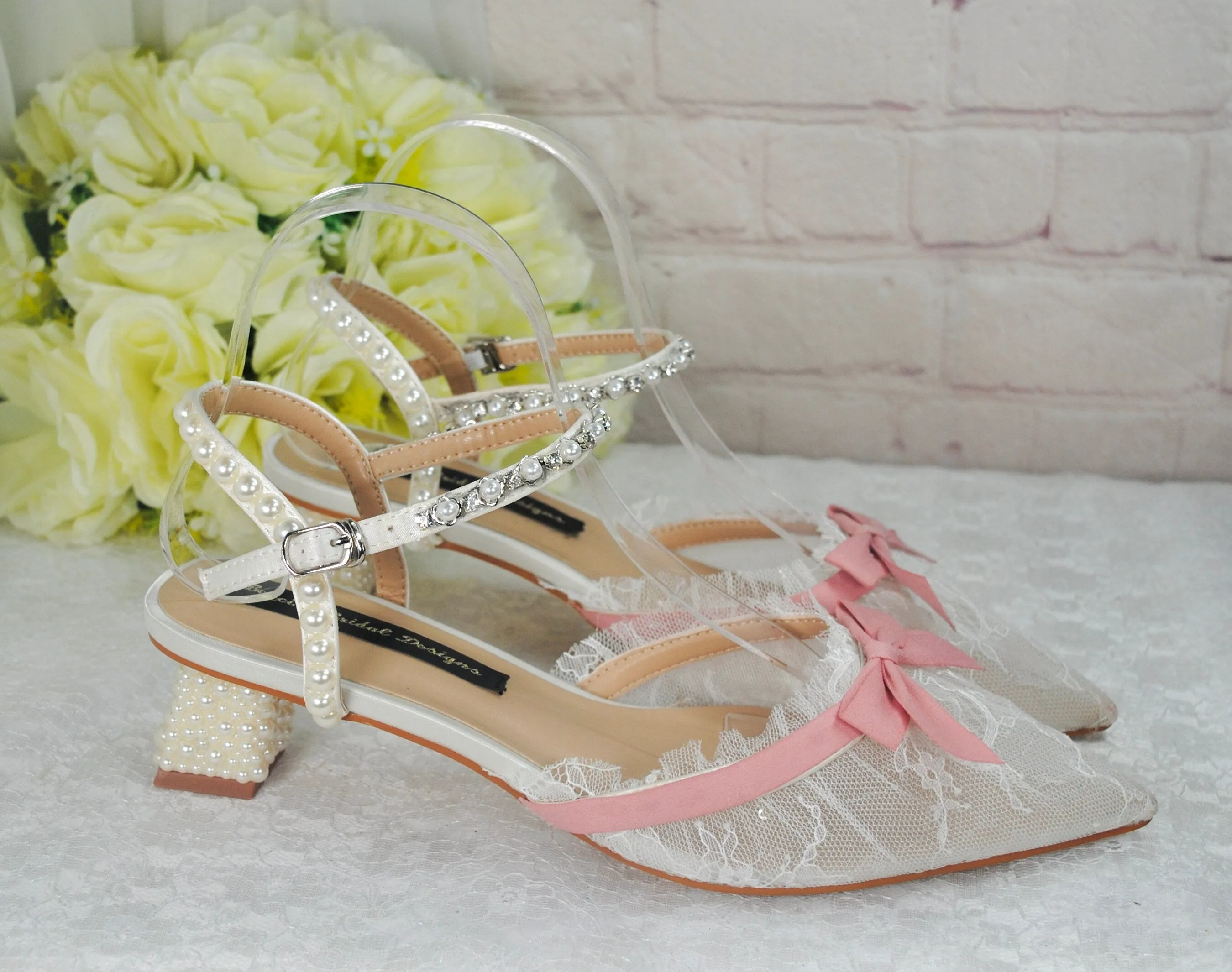 Regency Era Inspired Bridal Shoes UK6/US8.5