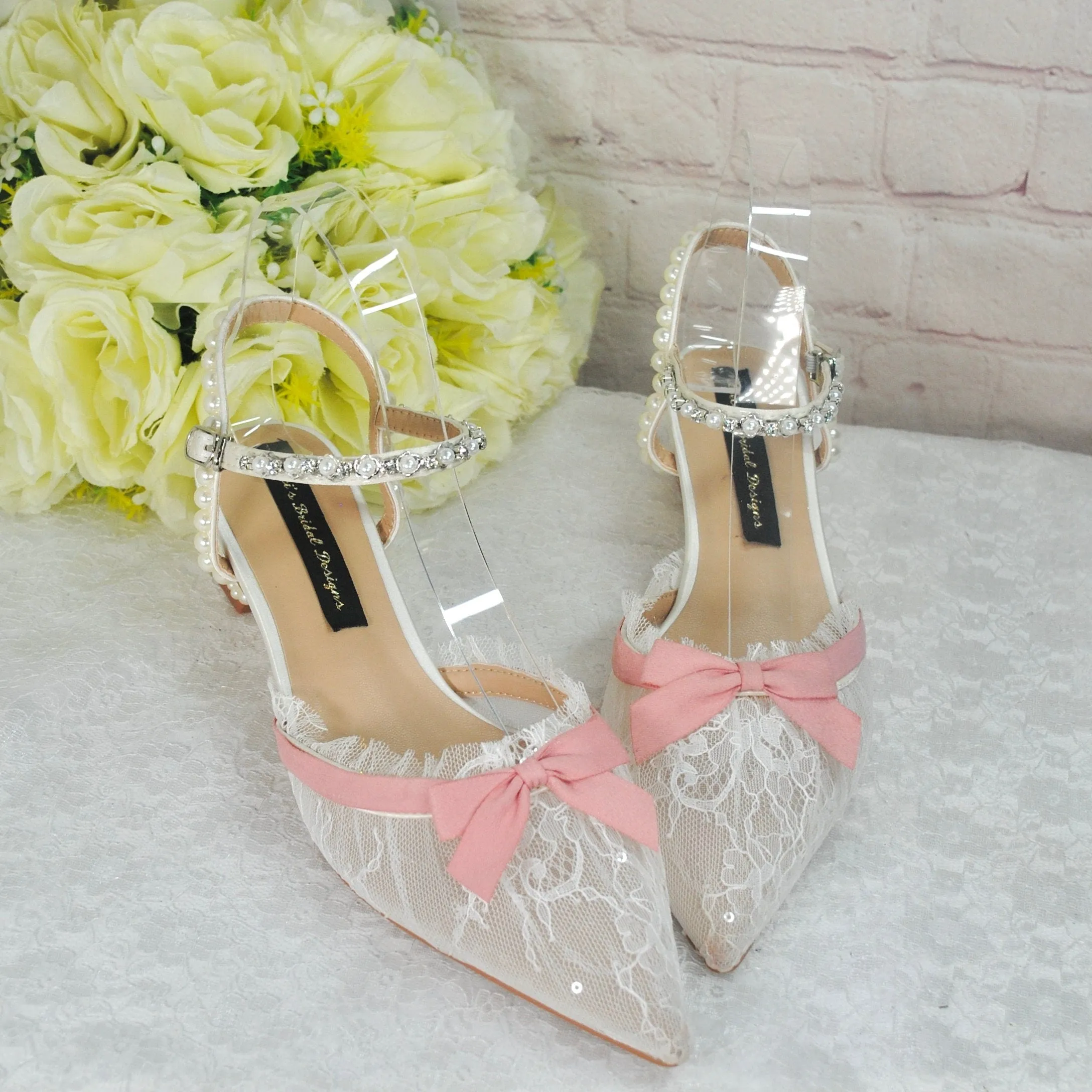 Regency Era Inspired Bridal Shoes UK6/US8.5