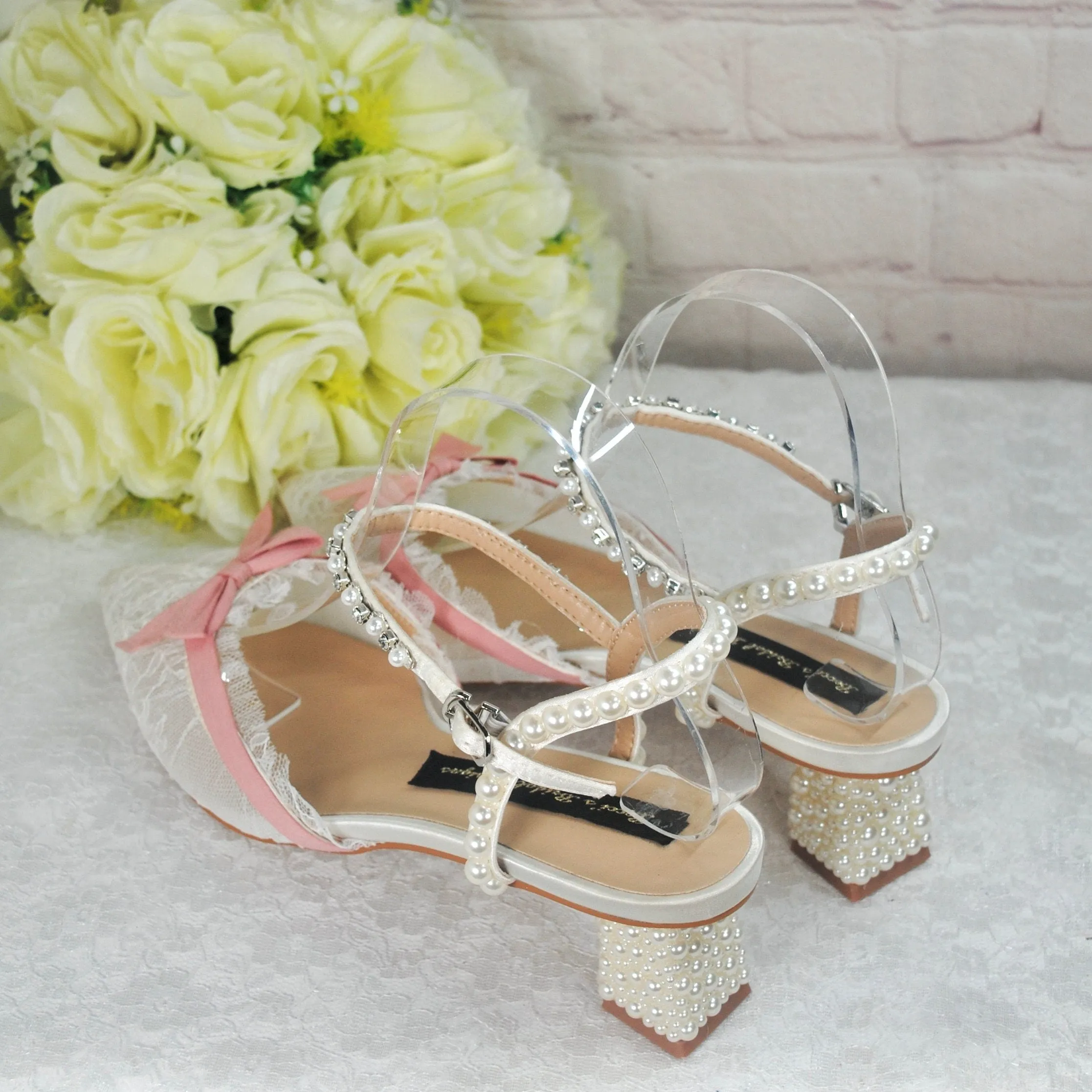 Regency Era Inspired Bridal Shoes UK6/US8.5