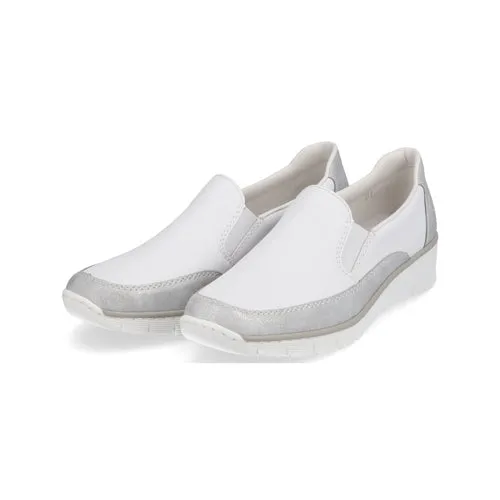 Rieker Wedge Shoes - 53796-80 - White