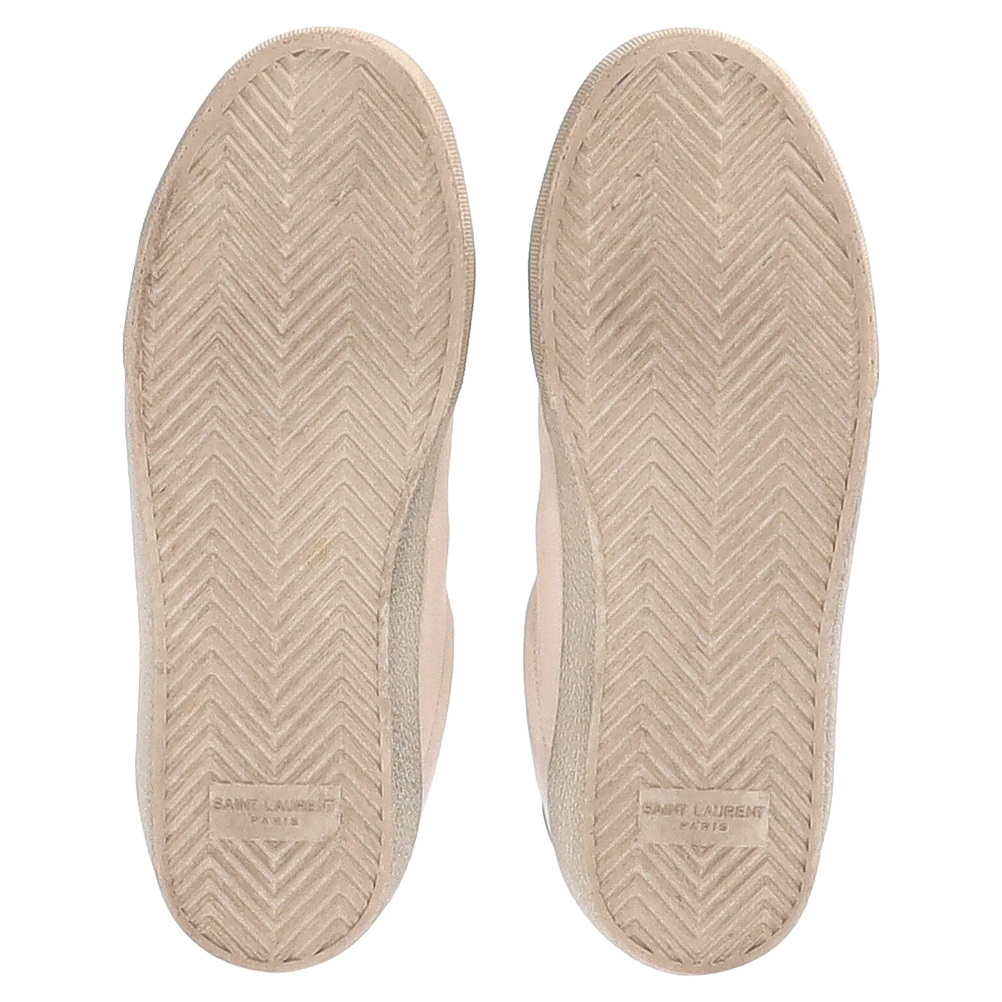 Saint Laurent Court Classic Low-Top Sneakers in White Canvas