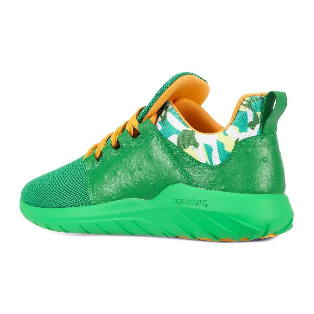 Soulsfeng Men's Human Runner Size 12 Camouflage Green Athletic Training Shoes