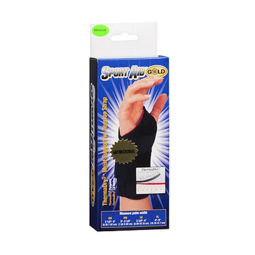 Sport Aid Gold ThermaDry3 Wrist Support with Tension Strap Medium 1 Each By Sport Aid