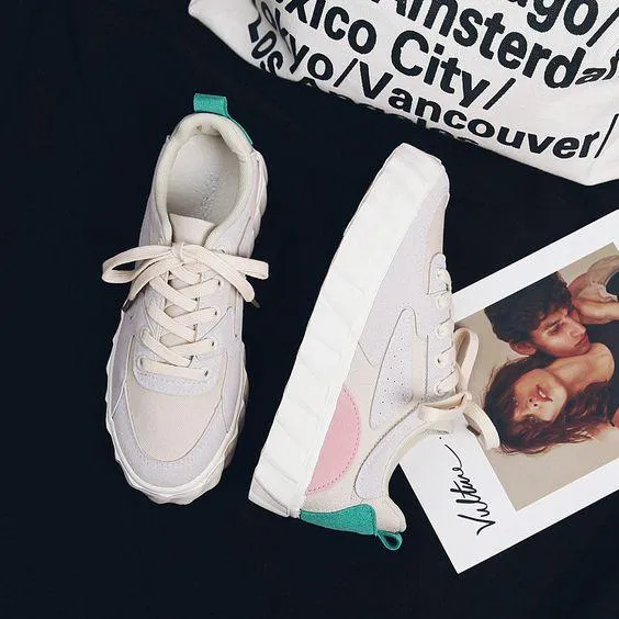 Trendy Color Block Canvas Shoes