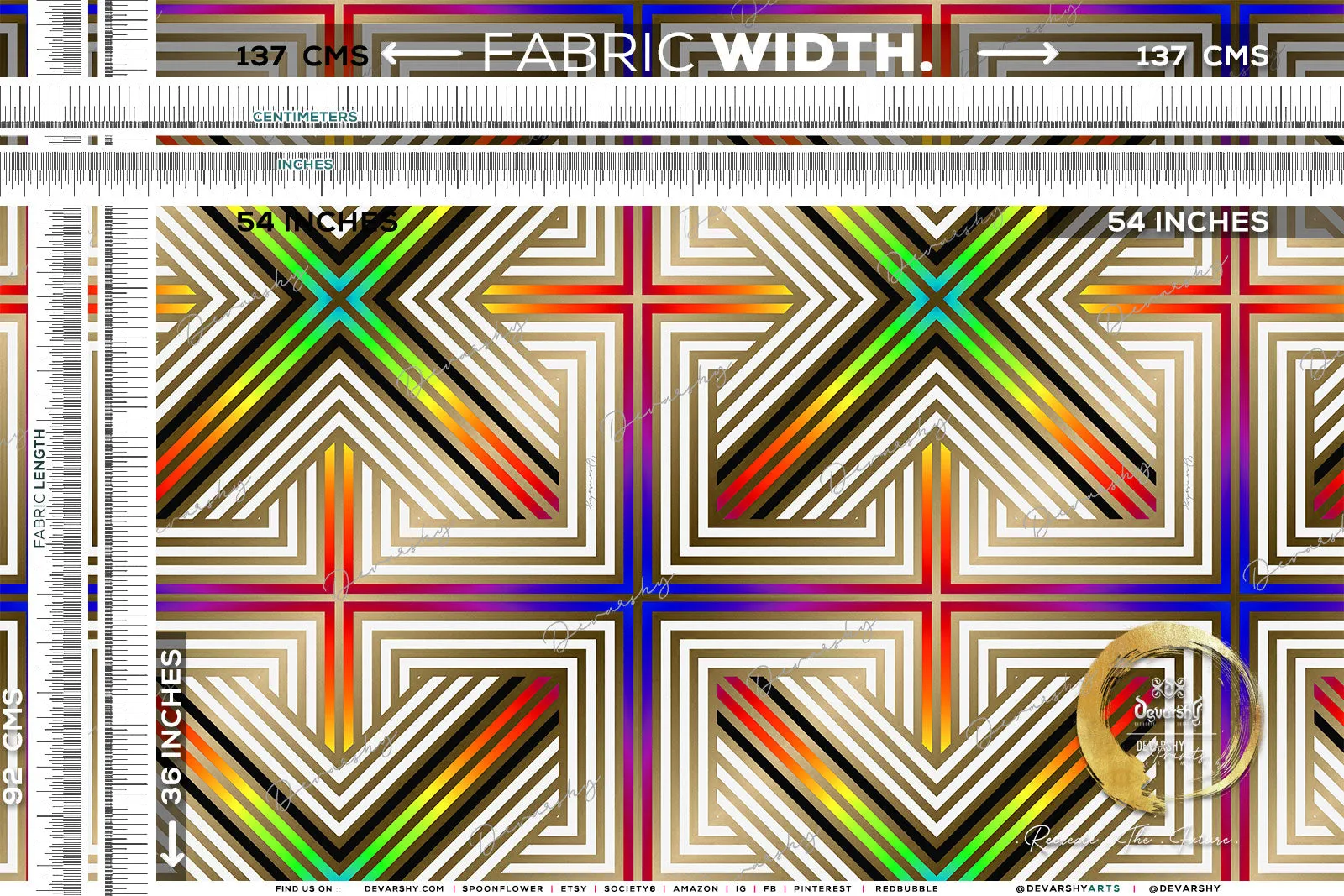 Tronified Upholstery Fabric 3meters 4 Colors & 12 Furnishing Fabrics Colorful Abstract Fabric By the Yard  | 016