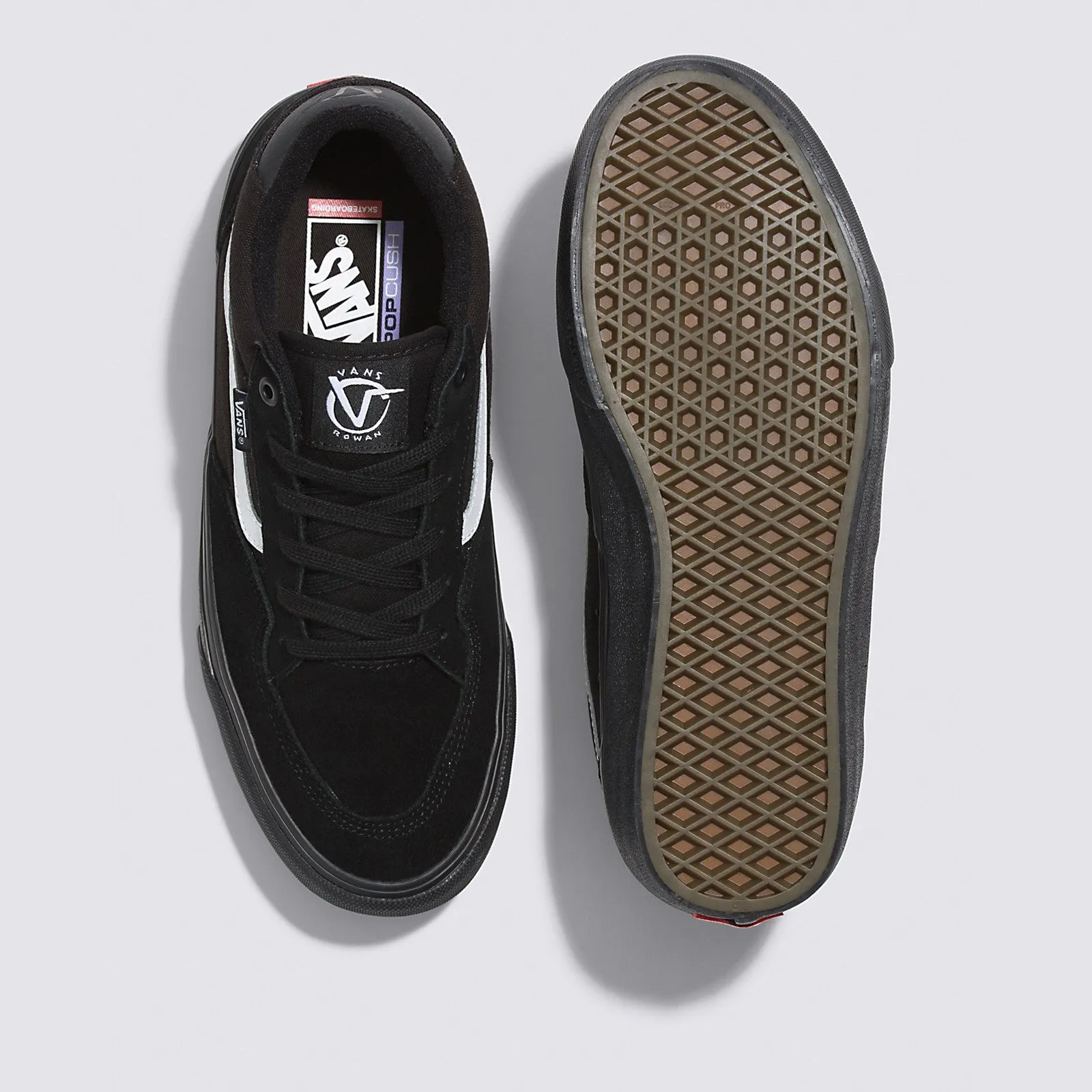 Vans Rowan Skateboard Shoe - Black/Black/White
