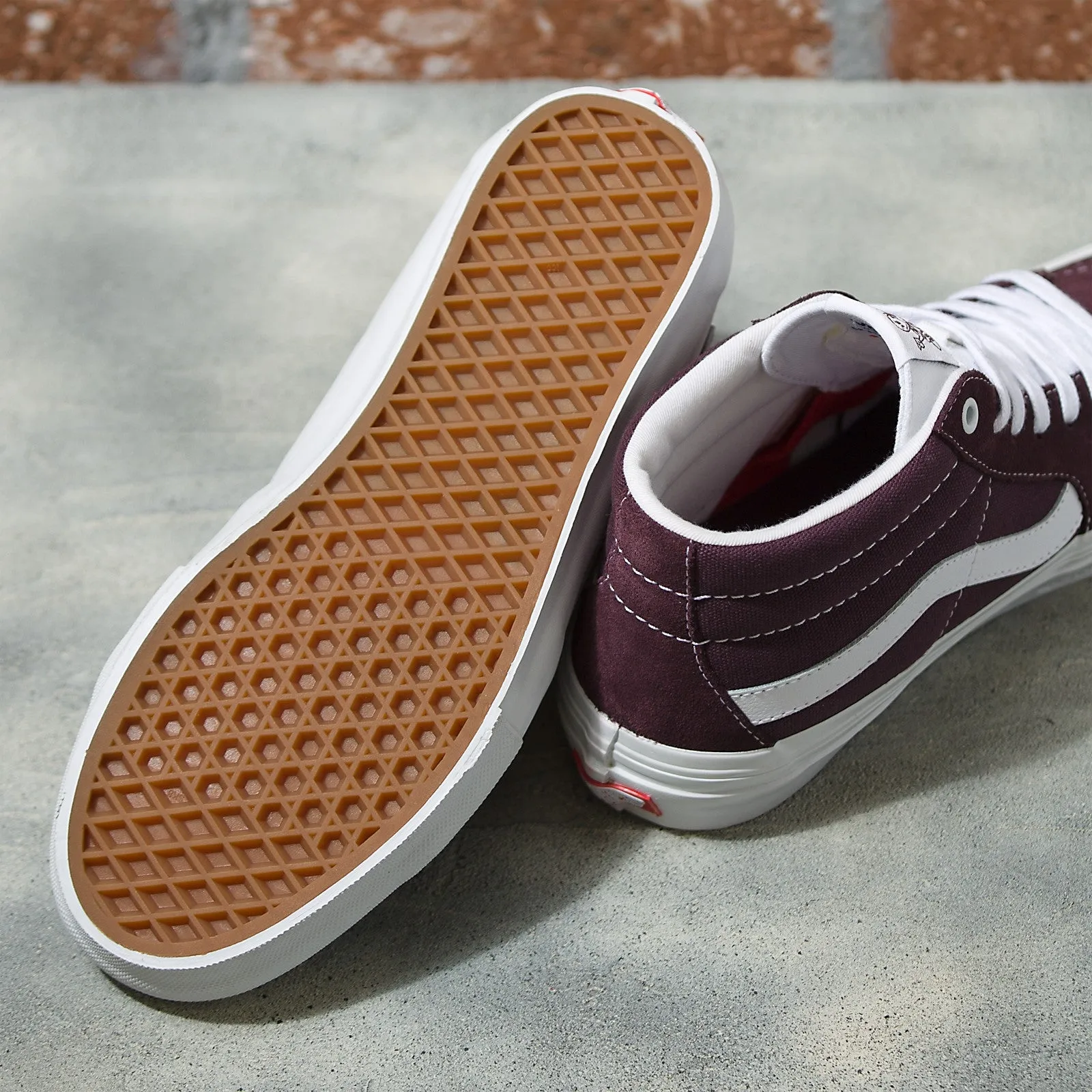Vans Wrapped Skate Grosso Mid Skateboard Shoe - Wine