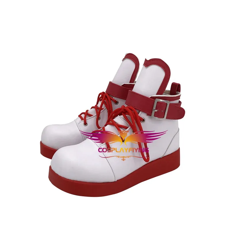 Vtuber A.I.Channel Kizuna AI White Cosplay Shoes Boots Custom Made Adult Men Women Halloween Carnival