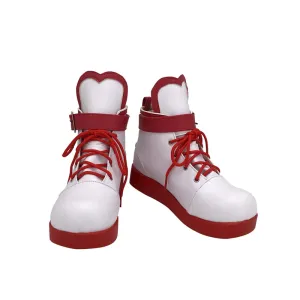 Vtuber A.I.Channel Kizuna AI White Cosplay Shoes Boots Custom Made Adult Men Women Halloween Carnival