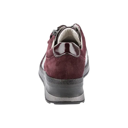 Waldlaufer Wide Fit Trainers- 939008  Burgundy