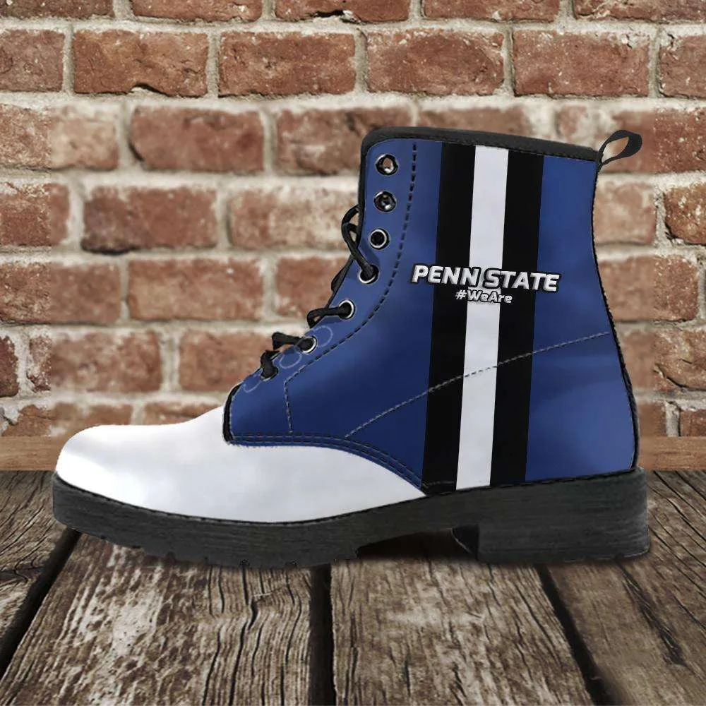 #WeAre Penn State Fan Faux Leather 7 Eye Lace-up Boots