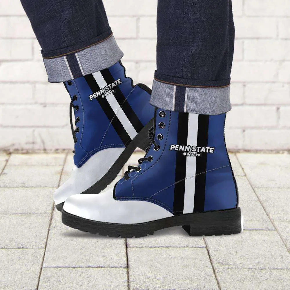 #WeAre Penn State Fan Faux Leather 7 Eye Lace-up Boots