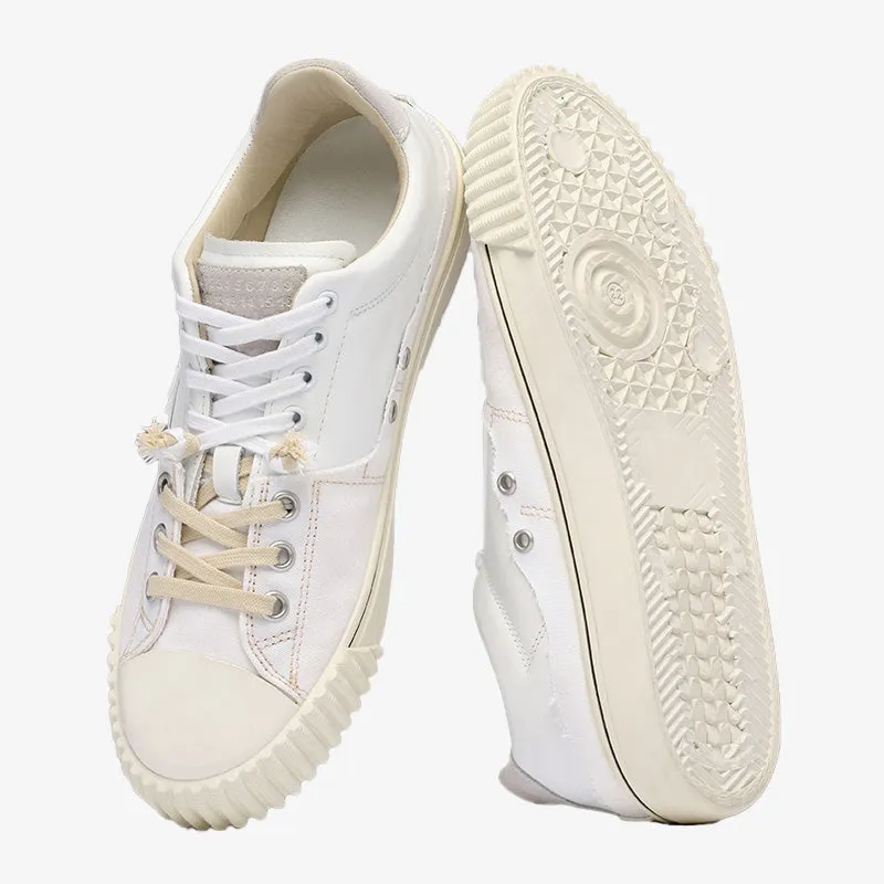 White Double Laces Creating Sneakers