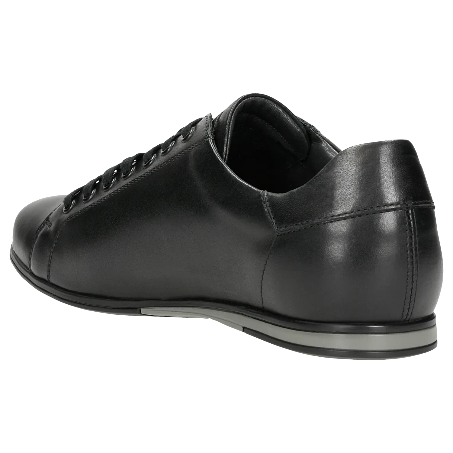 Wojas Black Leather Sneakers - Classic Style | 8071-51