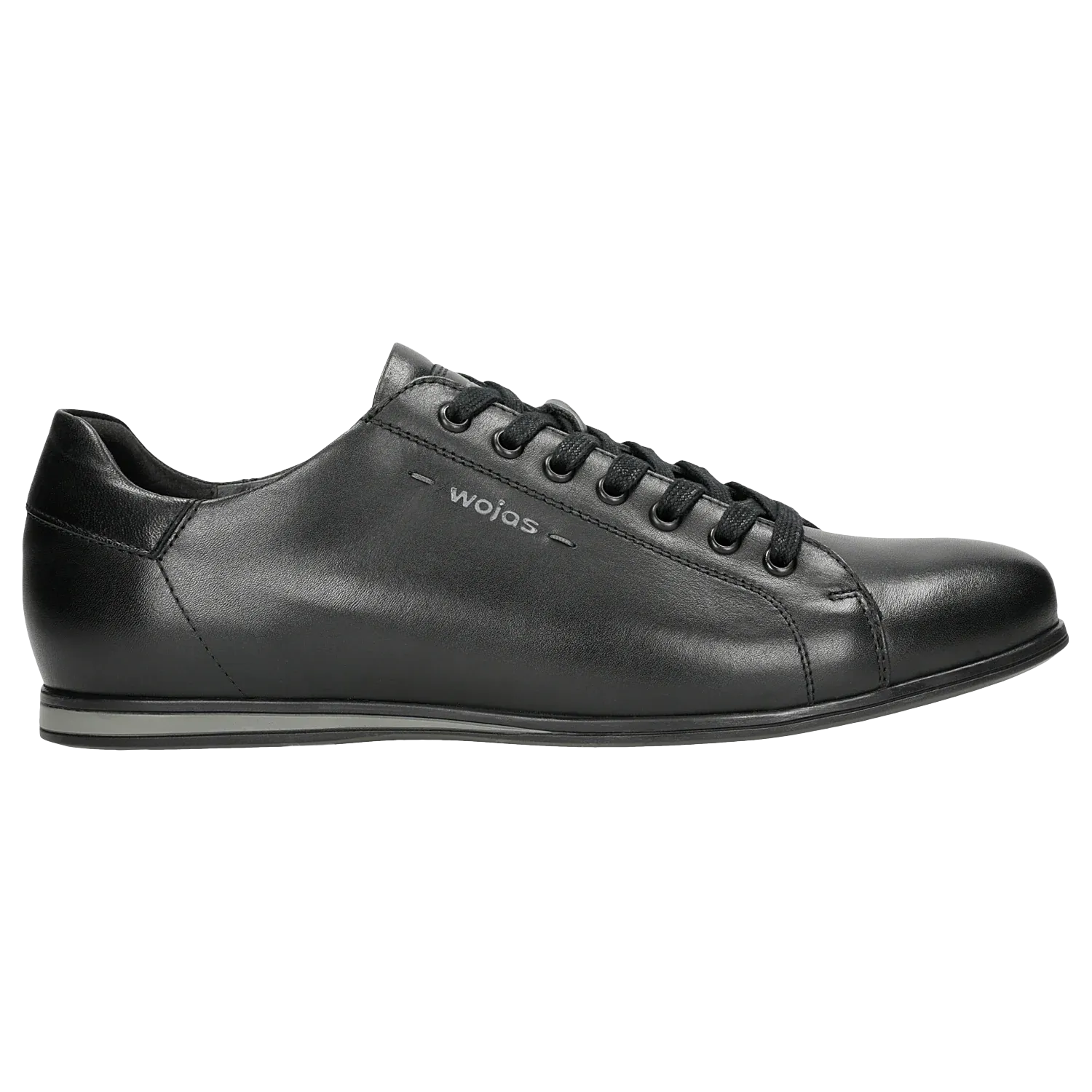 Wojas Black Leather Sneakers - Classic Style | 8071-51