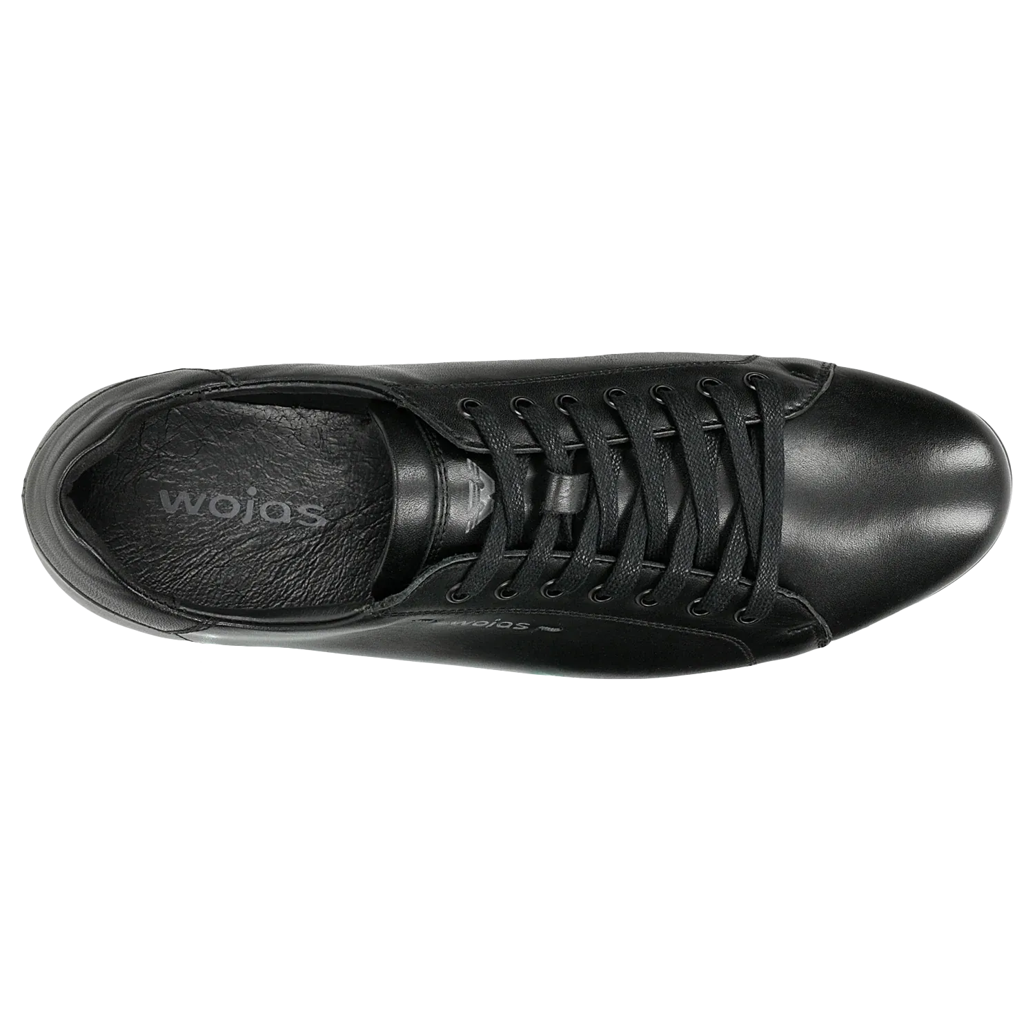 Wojas Black Leather Sneakers - Classic Style | 8071-51