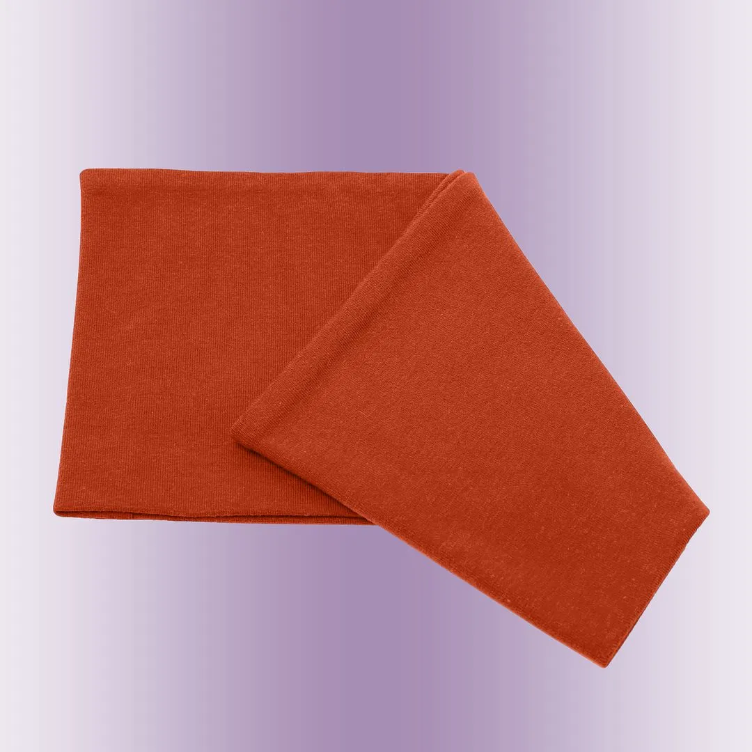 Women's Headbands Cotton Jersey 5" Wide Yoga Fitness Fashion Made in the USA Rust