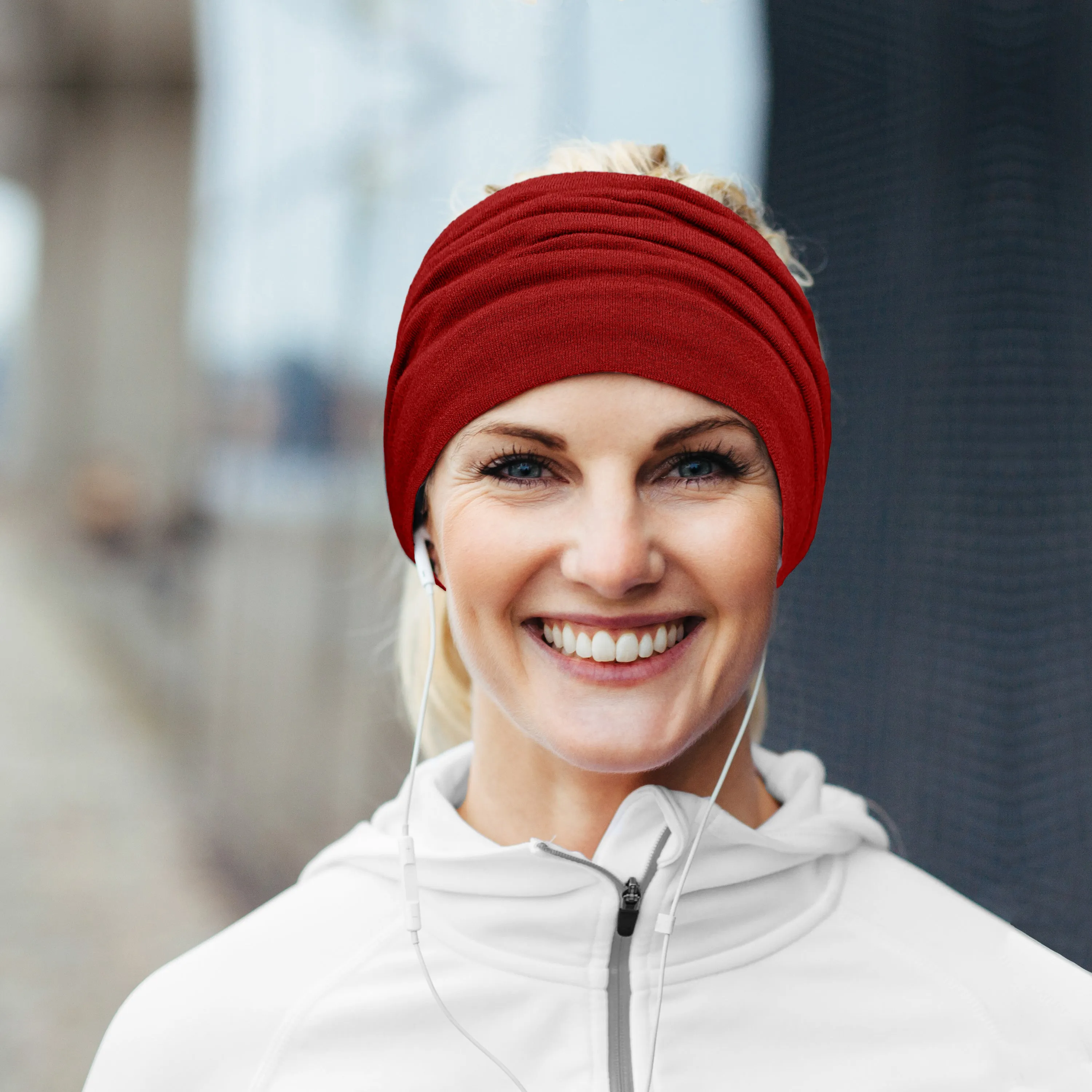 Women's Headbands Cotton Jersey 5" Wide Yoga Fitness Fashion Made in the USA Rust